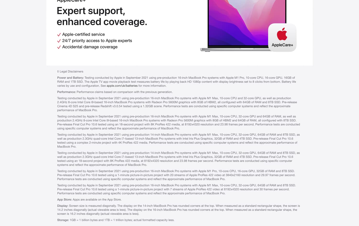 MacBook Pro (M1 Pro, 2021) 14 inch with 8-Core CPU and 14-Core GPU, 512Gb SSD - Space Grey