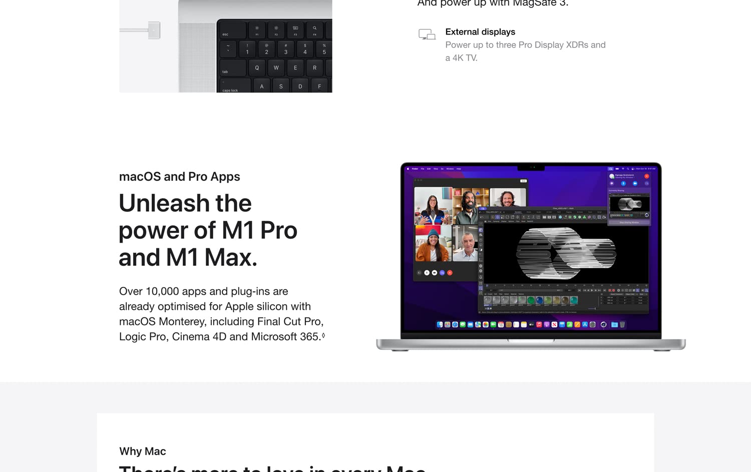 MacBook Pro M1 Pro, 2021 - 14 inch with 10-Core CPU and 16-Core GPU, 1TB SSD - Silver