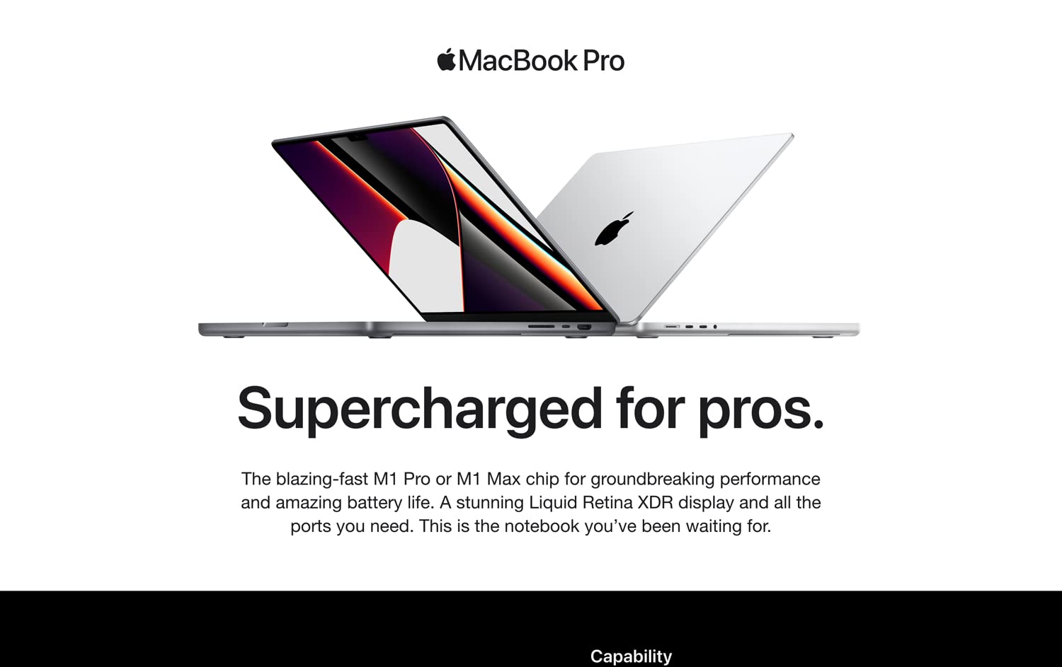 MacBook Pro M1 Pro, 2021 - 14 inch with 10-Core CPU and 16-Core GPU, 1TB SSD - Silver
