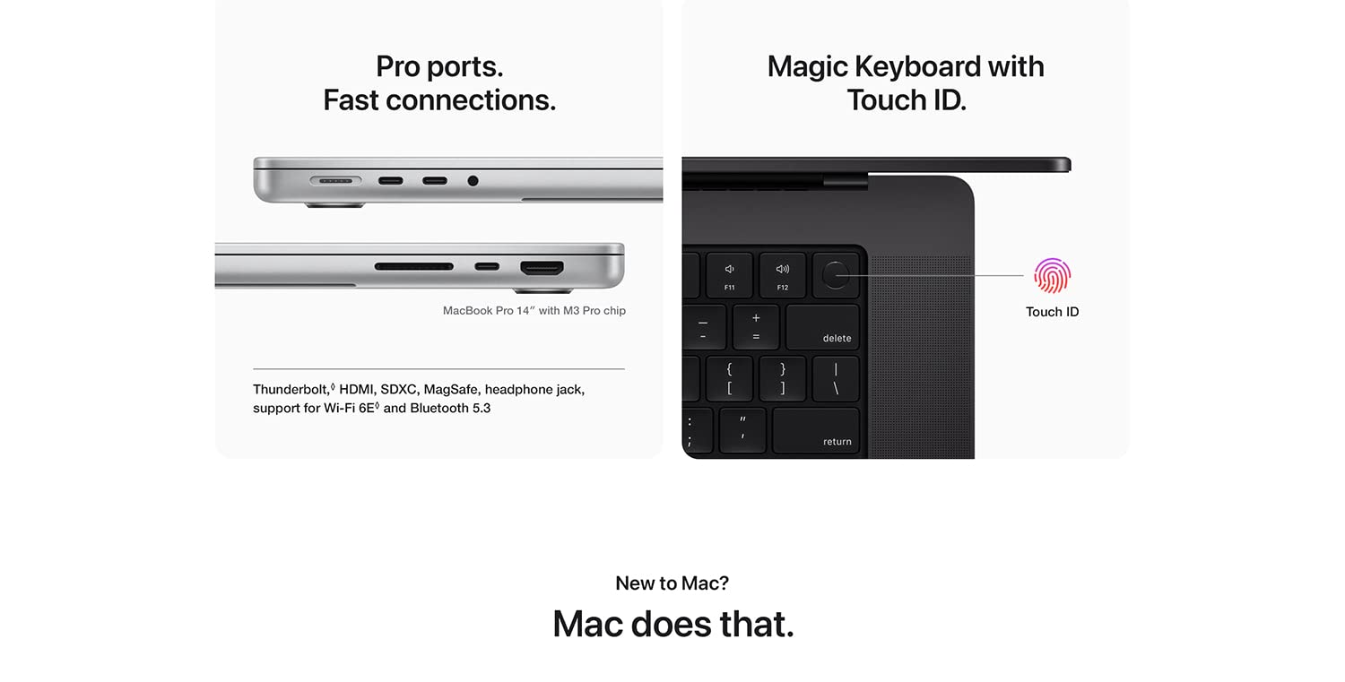 2023 MacBook Pro Laptop M3 Pro chip 16.2-inch Liquid Retina